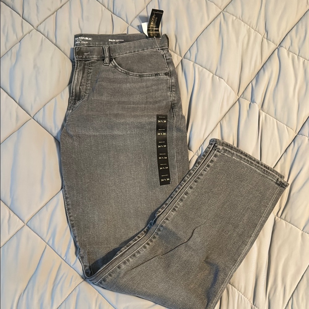 Banana Republic Men's Gray Straight Jeans